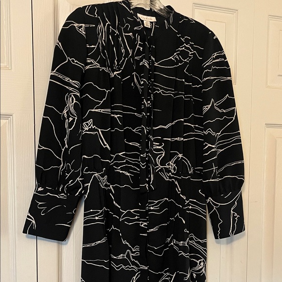 Topshop Black Maxi Dress with White Horse Print - Picture 4 of 6